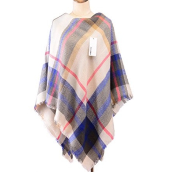 ONE LEFT!! Oversized Plaid Tartan Blanket Scarf - Picture 3 of 5